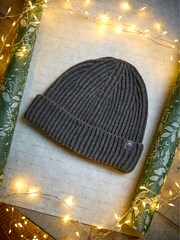FatFace Charcoal Grey Plaited Beanie - Image 3 of 3