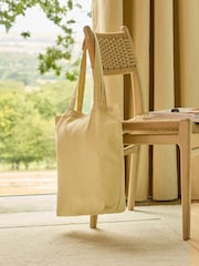 Buttermilk Yellow Blackout/Thermal Cotton Eyelet Curtains - Image 8 of 9
