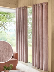 Cortinas de ilhós de chenille pesadas - Imagem 1 de 8