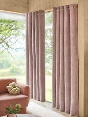 Cortinas de ilhós de chenille pesadas - Imagem 2 de 8