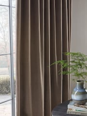 Charcoal Grey Linen Look Pencil Pleat Blackout/Thermal Curtains - Image 5 of 7