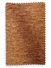 Dark Ochre Soft Touch Chenille Lined Eyelet Curtains - Image 6 of 6