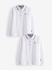 Baker by Ted Baker Long Sleeve Polo Shirts 2 Pack - Bild 1 von 6