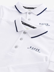 Baker by Ted Baker Long Sleeve Polo Shirts 2 Pack - Bild 4 von 6