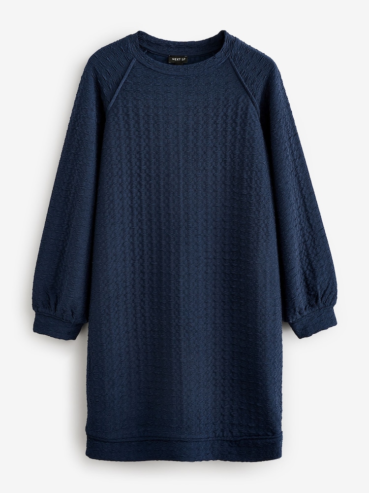 Navy Jersey Text Dress - Image 1 of 1