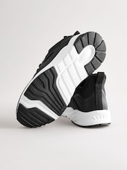 Black Elastic Lace Trainers - Image 4 of 6