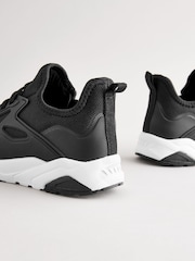 Black Elastic Lace Trainers - Image 6 of 6