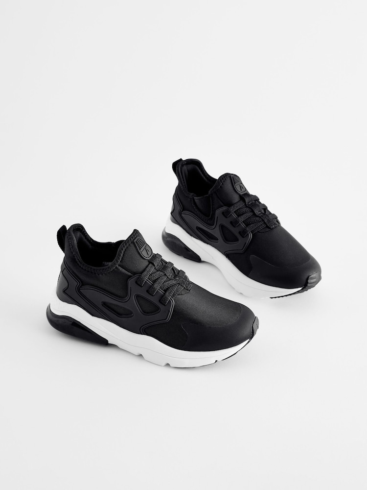 Black/White Pull On Trainers - Image 1 of 2
