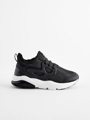 Black/White Pull On Trainers - Image 2 of 2