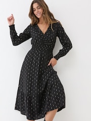 FatFace Black Rosie Midi Dress - Image 3 of 8
