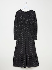 FatFace Black Rosie Midi Dress - Image 7 of 8