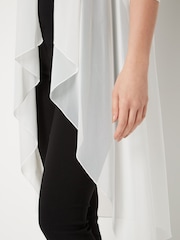 Roman White Ivory Mesh Longline Kimono Jacket - Image 3 of 3