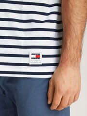 Tommy Jeans Blue Stripe Skate T-Shirt - Image 3 of 6
