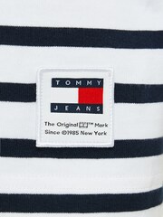 Tommy Jeans Blue Stripe Skate T-Shirt - Image 6 of 6