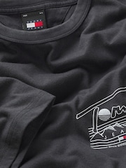 Tommy Jeans Black Oversized Vintage Explorer 100% Cotton T-Shirt - Image 5 of 5