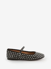 Steve Madden Black Vinetta-R Rhinestone Ballerina Shoes - Image 10 of 10