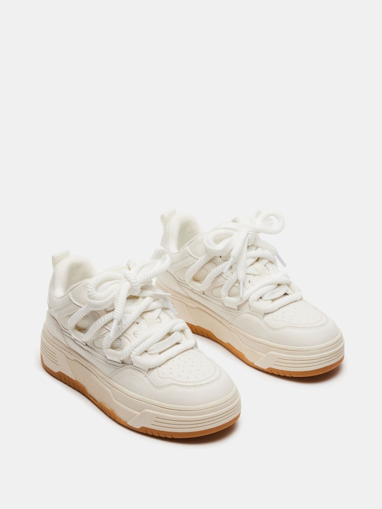 Steve Madden Boomer White Trainers - Image 2 of 4