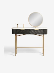 Black Valencia 2 Drawer Solid Mango Wood Dressing Table - Image 4 of 8