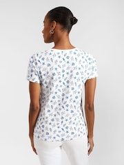 Hobbs Blue 100% Cotton Pixie Printed T-Shirt - Image 2 of 4