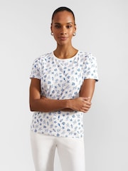 Hobbs Blue 100% Cotton Pixie Printed T-Shirt - Image 3 of 4