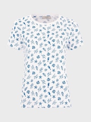 Hobbs Blue 100% Cotton Pixie Printed T-Shirt - Image 4 of 4