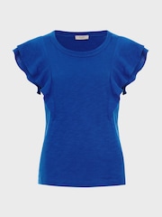 Hobbs Blue Isabella 100% Cotton Top - Image 4 of 4