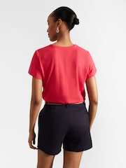 Hobbs Pink 100% Cotton Adaline T-Shirt - Image 2 of 4