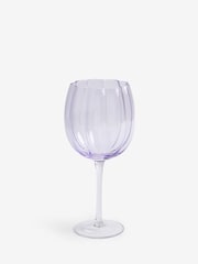 Set of 4 Lilac Purple Ottilie Wine Glasses - Image 3 of 3