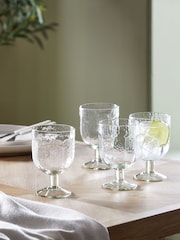 Set of 4 Green Bronx Tinted Wine Glasses - Image 1 of 3