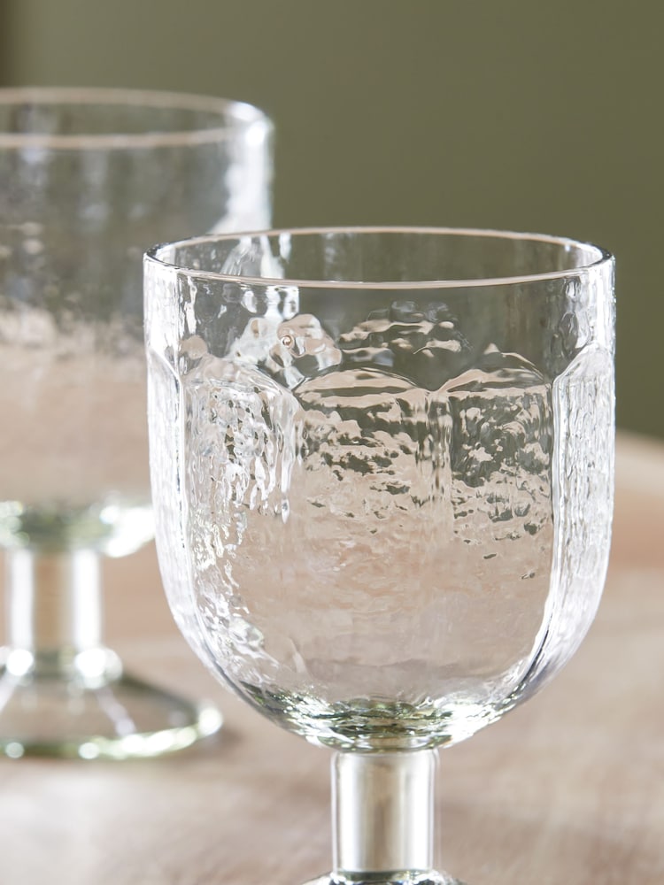 Set of 4 Green Bronx Tinted Wine Glasses - Image 2 of 3