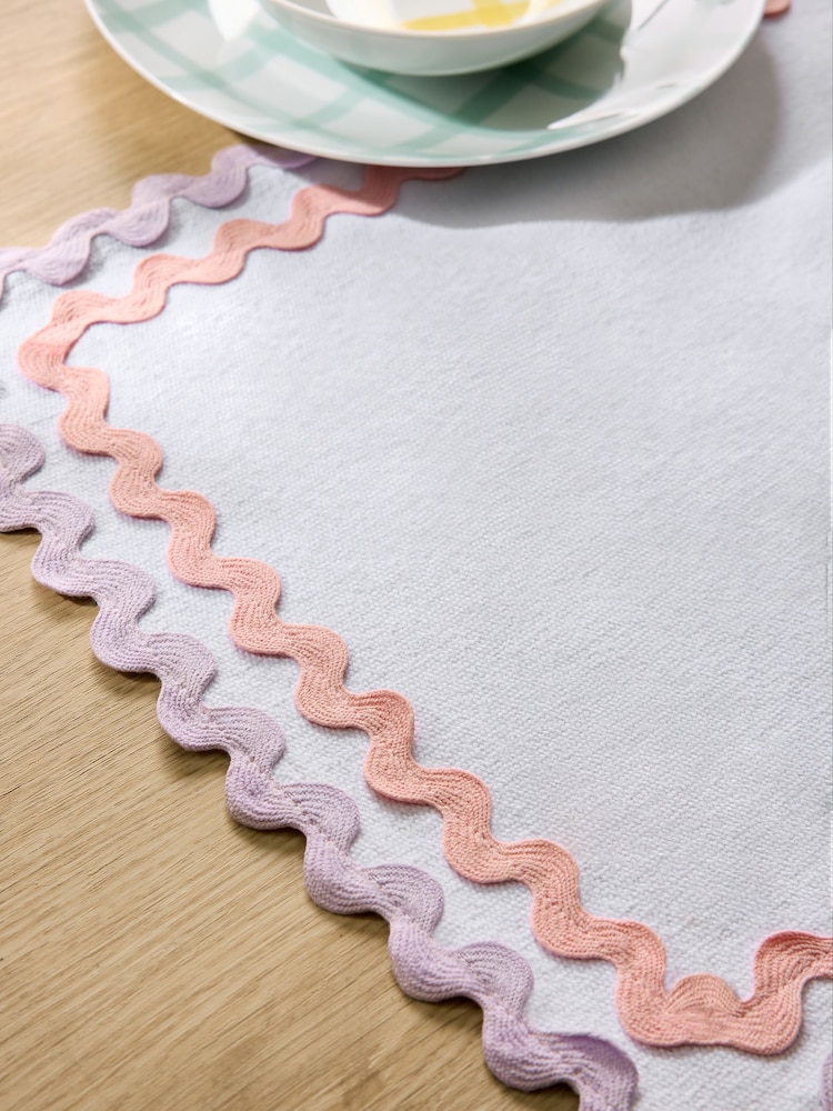 Purple Wiggle Trim Kitchen Table Runner - Image 2 of 4
