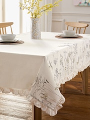 White Leaf Tablecloth - Image 2 of 4