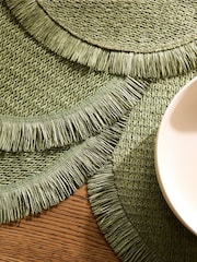 Set of 4 Fringe Weave Placemats - صورة 3 من 4