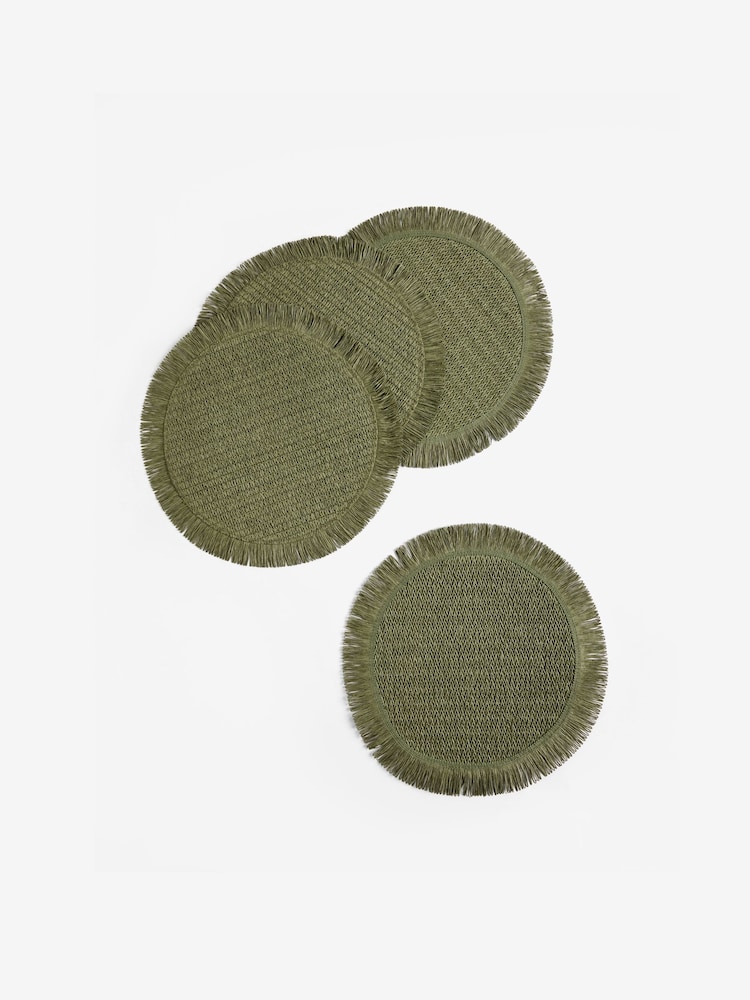 Set of 4 Fringe Weave Placemats - صورة 4 من 4