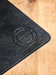 Set of 4 Black Reversible Soft Faux Leather Placemats - Image 3 of 4