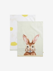 Set of 2 Bunny Daisy Print Tea Towels - Imagen 4 de 4