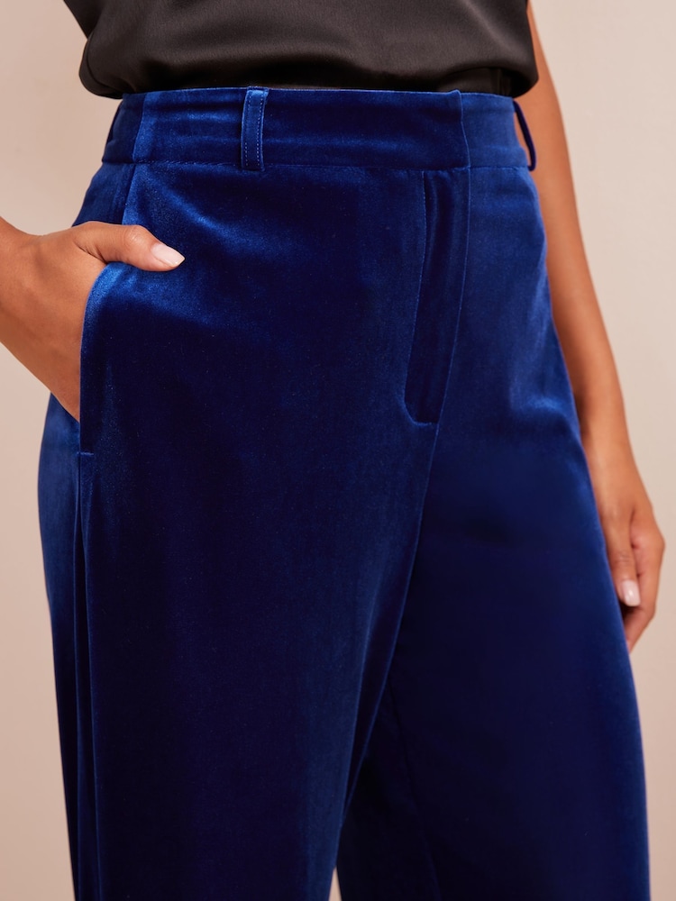 Bleu - Friends Like These Velvet Lot Pantalons Co Ord Costume - Image 3 of 4
