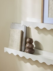 White Wavy Picture Wall Shelf - Image 3 of 5