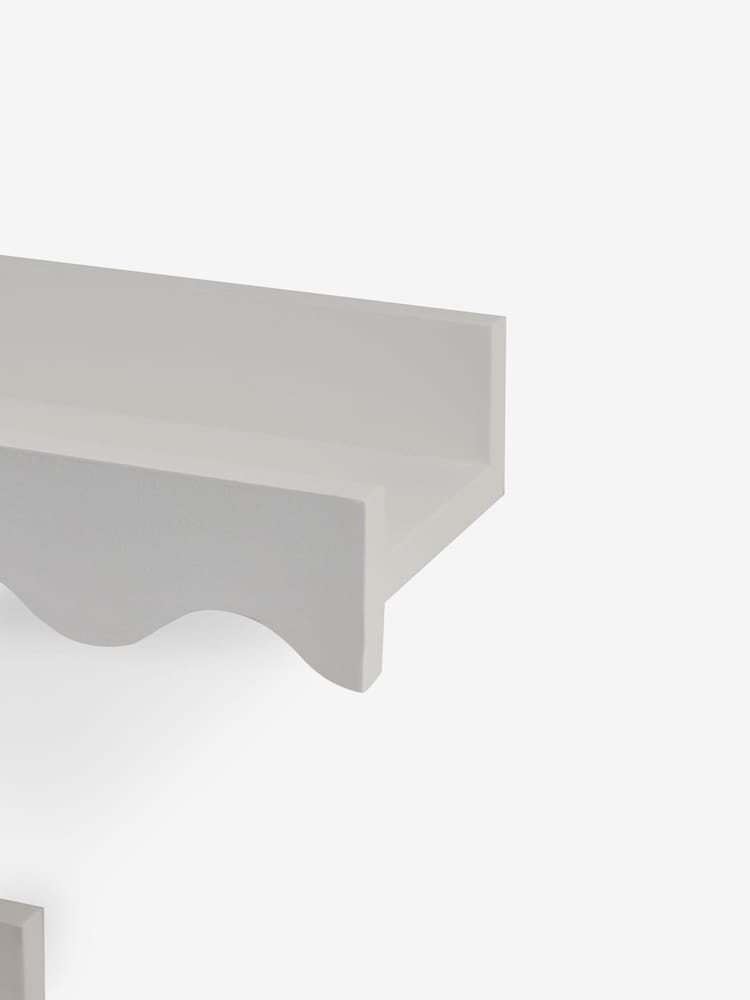 White Wavy Picture Wall Shelf - Image 5 of 5 White Wavy Picture Wall Shelf - Image 5 of 5
