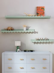 Sage Green Wavy Picture Wall Shelf - Image 1 of 5