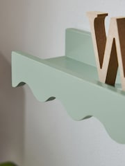Sage Green Wavy Picture Wall Shelf - Image 3 of 5
