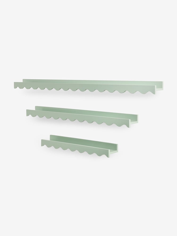 Sage Green Wavy Picture Wall Shelf - Image 5 of 5