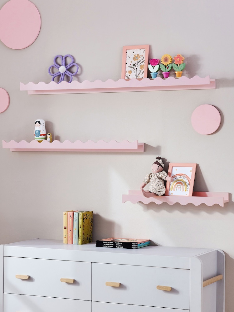 Pink Wavy Picture Wall Shelf - Image 2 of 5