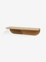 Natural Carved Wooden Wall Shelf - Image 4 of 7
