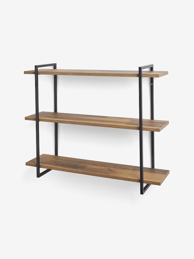 Dark Bronx Wide 3 Tier Wall Shelves - Image 4 of 6