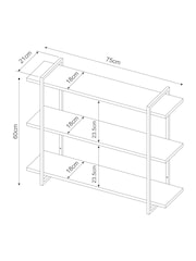 Dark Bronx Wide 3 Tier Wall Shelves - Image 6 of 6