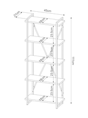 Dark Bronx 5 Tier Wall Shelves - Image 6 of 6