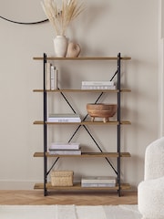 Dark Bronx Wide 5 Tier Wall Shelves - Image 1 of 5