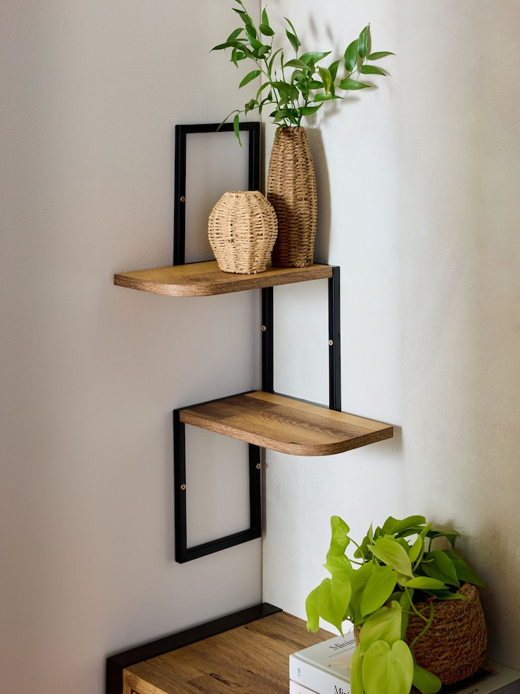 Natural Bronx 2 Tier Shelf - Image 1 of 4