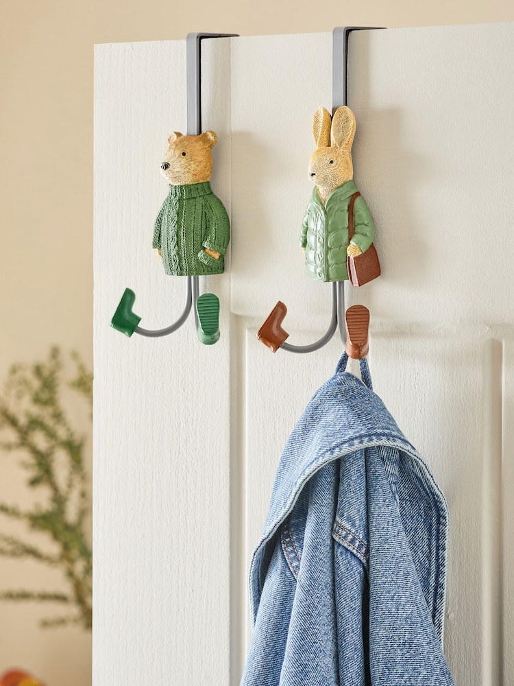 Natural Over Door Bertie and Rosie Bear Hooks - Image 1 of 5 Natural Over Door Bertie and Rosie Bear Hooks - Image 1 of 5